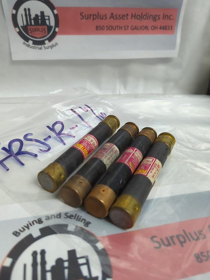 Used COOPER BUSSMANN,FRS-R-1-6/10,FUSETRON 1-6/10 AMP FUSE LOT OF 4 PRE-OWNED