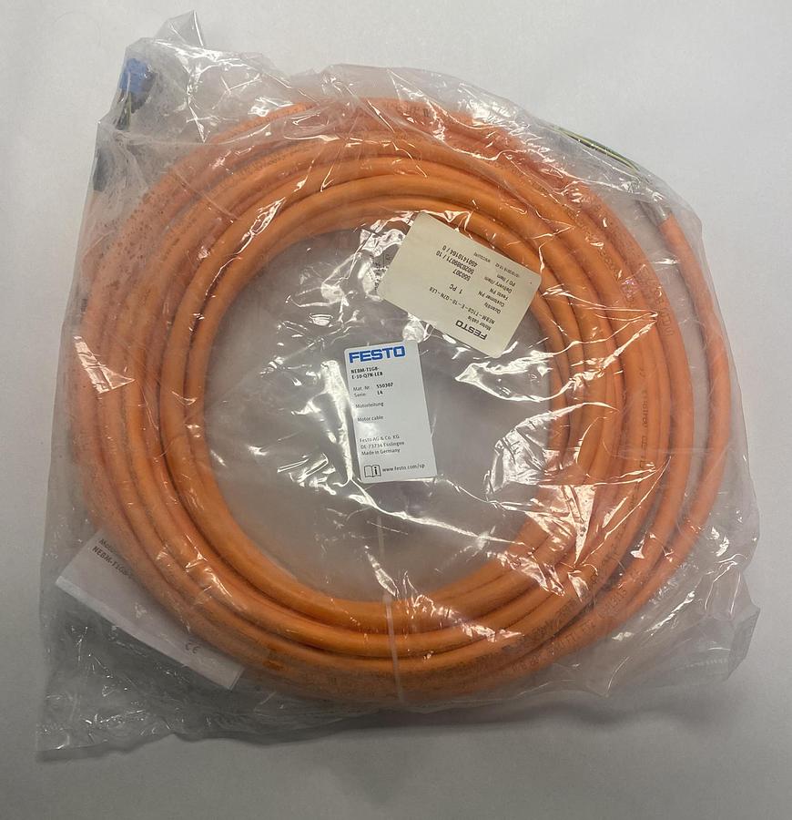 Used FESTO,NEBM-T1G8-E-10-Q7N-LE8,MOTOR CABLE NEW
