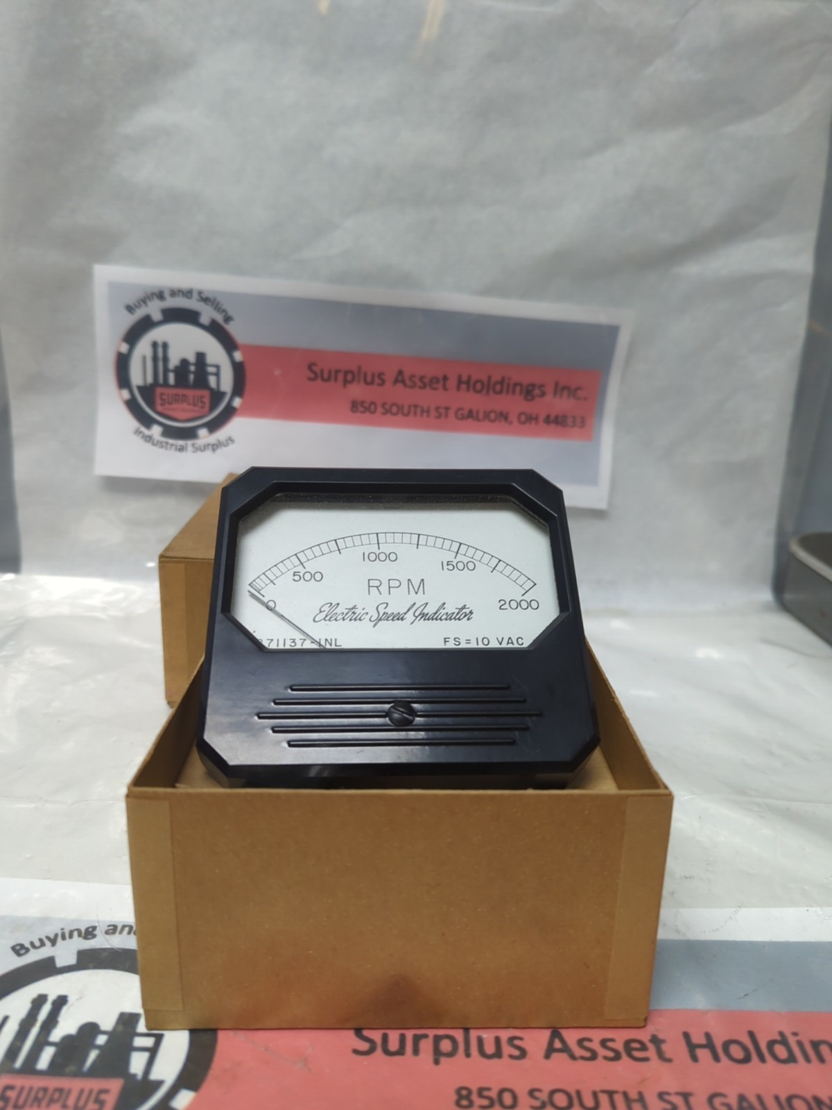 TRIPLETT,F271137-INL,ELECTRIC SPEED INDICATOR 0-2000 RPM FS-10VAC NOS