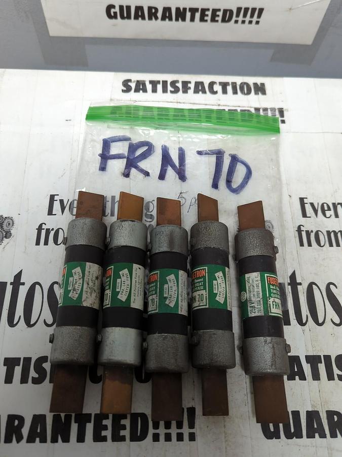 COOPER BUSSMANN,FRN-70,FUSETRON 70 AMP FUSES LOT OF 5 NOS