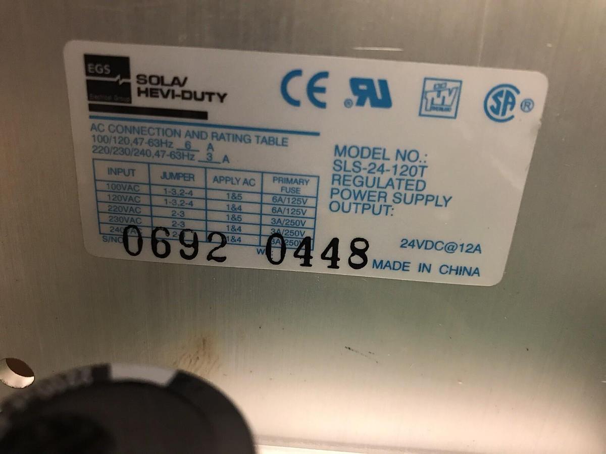 Used Sola Hevi Duty,SLS-24-120T,Power Supply  24VDC   12Amp