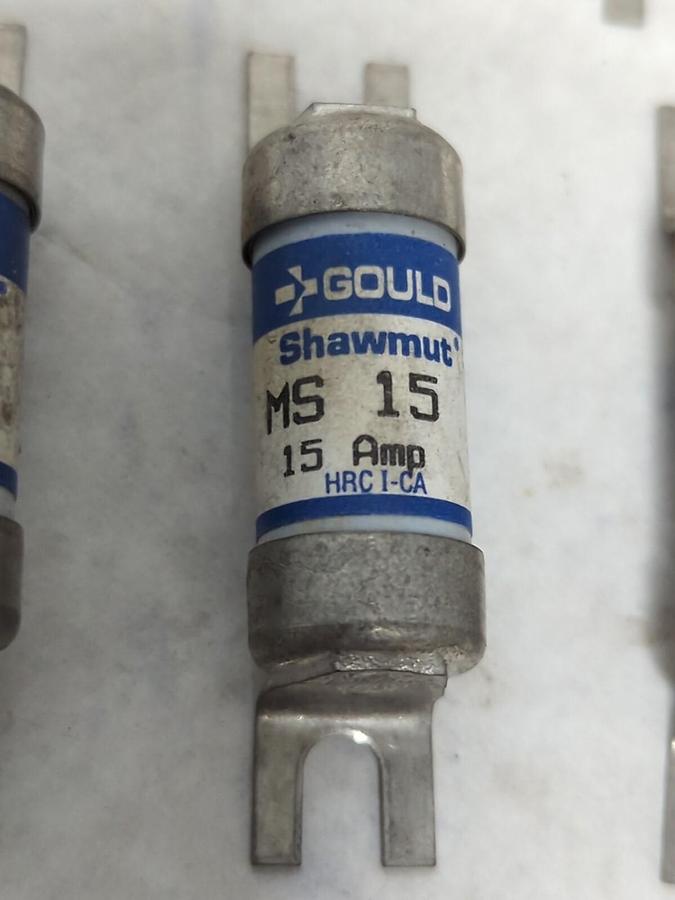 GOULD,MS-15,15 AMP 600V FUSE LOT OF 6 NOS