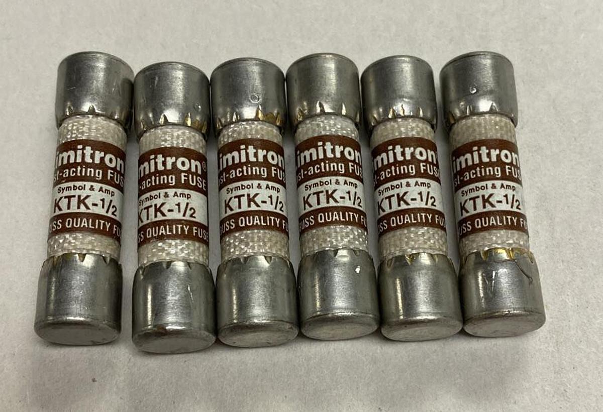 Bussmann,KTK-1/2,Limitron Fuse Lot Of 6 NOS