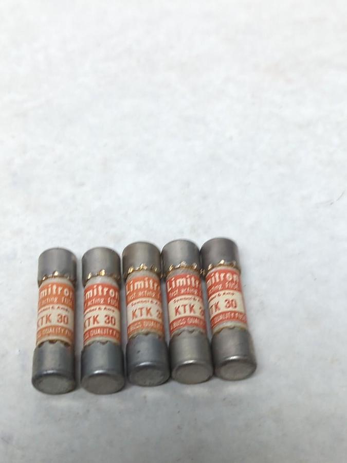 COOPER BUSSMANN,KTK 30,LIMITRON 30 AMP FUSE LOT OF 3 NOS