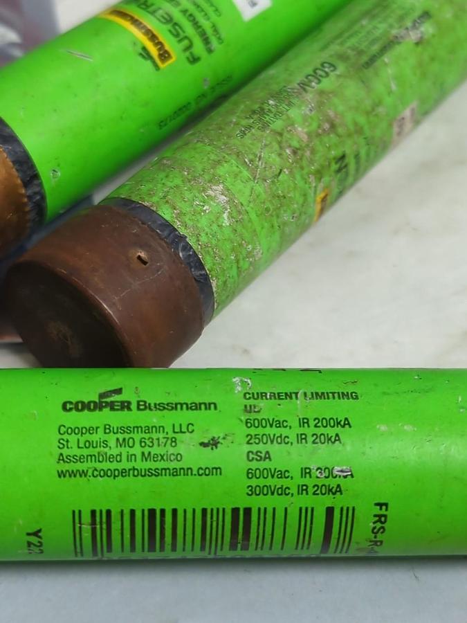 Used COOPER BUSSMANN,FRS-R-40,FUSETON FUSE 40 AMP LOT OF 3 PRE-OWNED