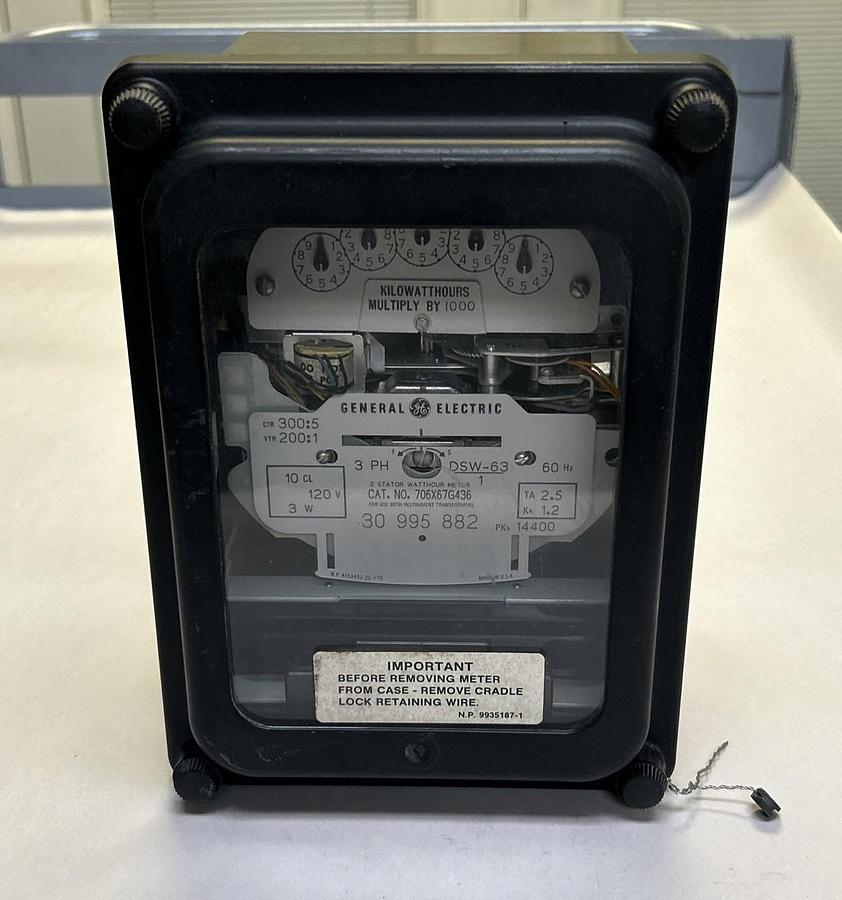 Used GENERAL ELECTRIC,706X67G436,WATTHOUR METER