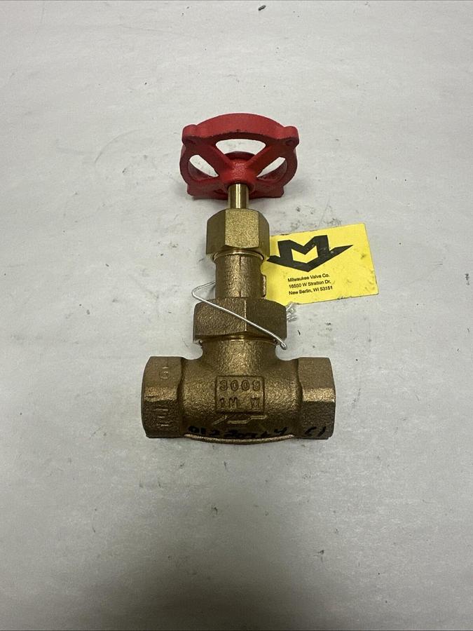 Milwaukee,300SWP 1000WOG,1/2" Brass Gate Valve Fig 593A