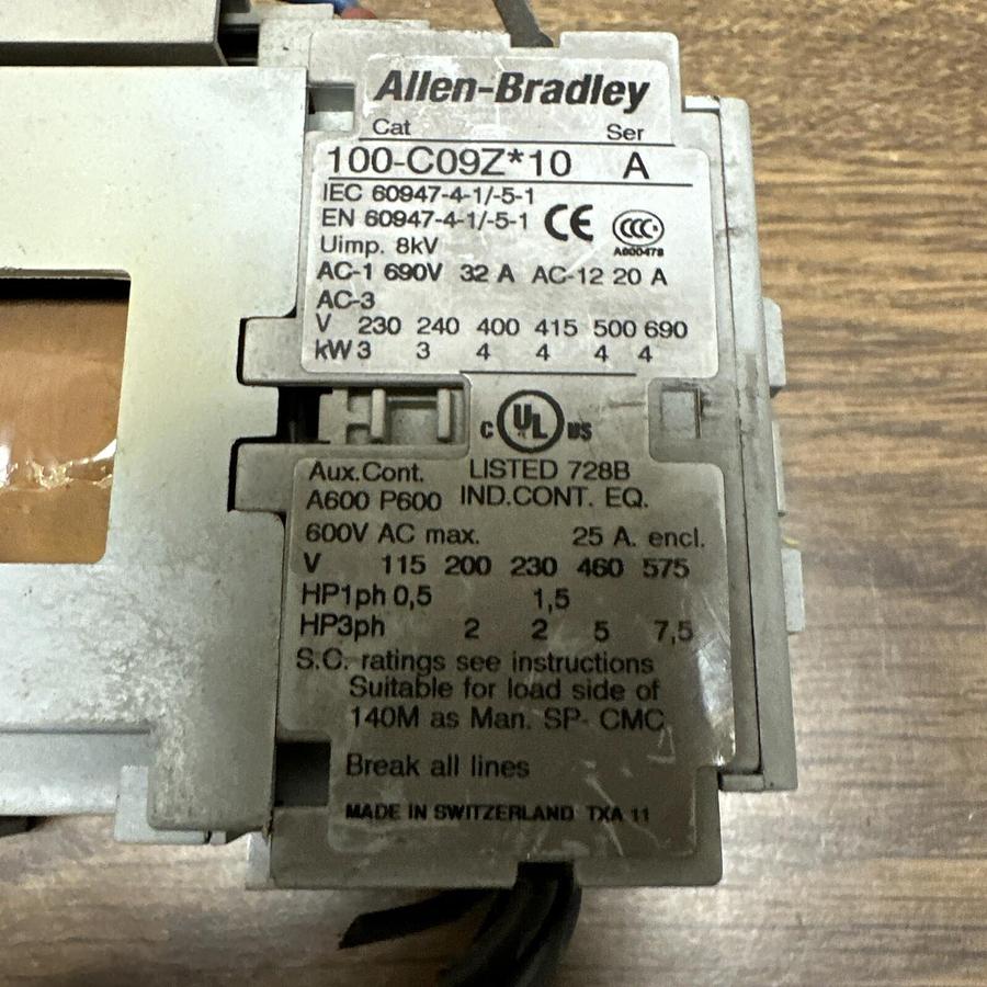 Used Allen Bradley,100-C09Z10,Contactor