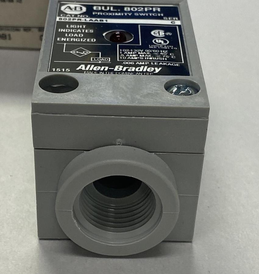 Used ALLEN BRADLEY,802PR-LAAB1,SER C PROXIMITY LIMIT SWITCH NEW