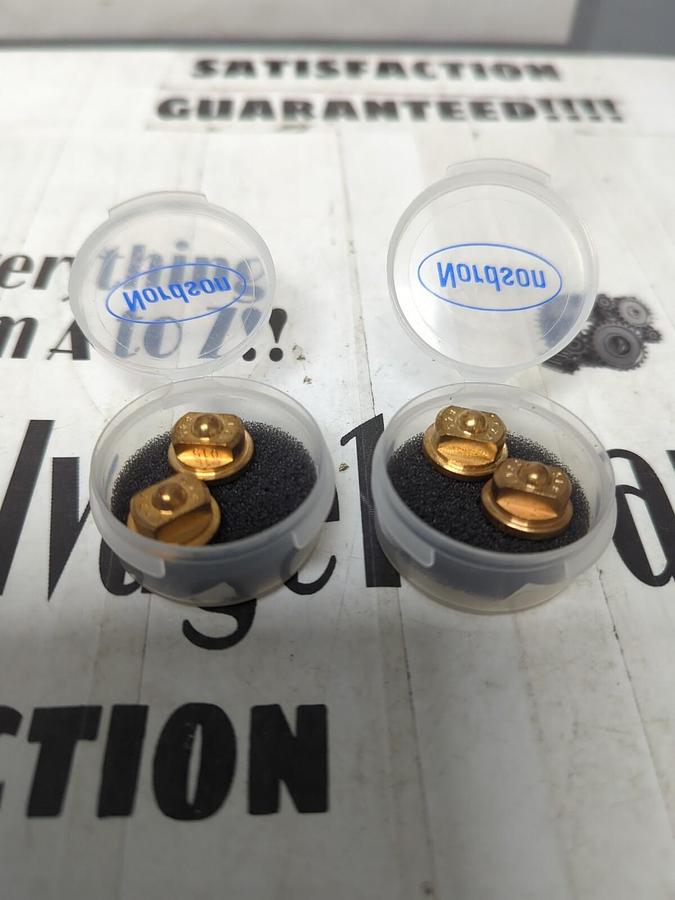 NORDSON,1022845A,BRASS BUTTON NOZZLES LOT OF 4 NEW