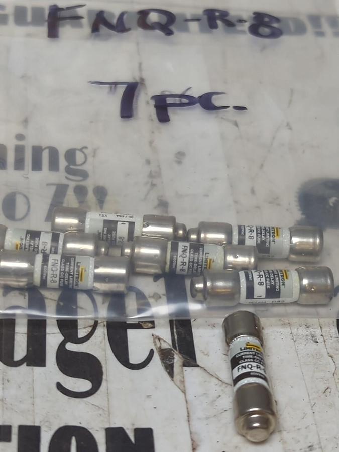 COOPER BUSSMANN,FNQ-R-8,TIME-DELAY FUSES LOT OF 7 NOS
