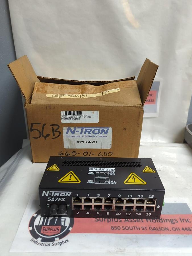 N-TRON,517FX-N-ST,INDUSTRIAL ETHERNET SWITCH 10-30V 1.0 AMP NOS