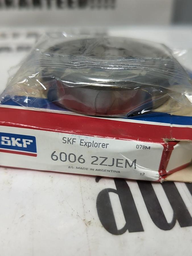 SKF,6006 2ZJEM,DEEP GROOVE BALL BEARING DOUBLE SHIELDED LOT OF 2 NOS