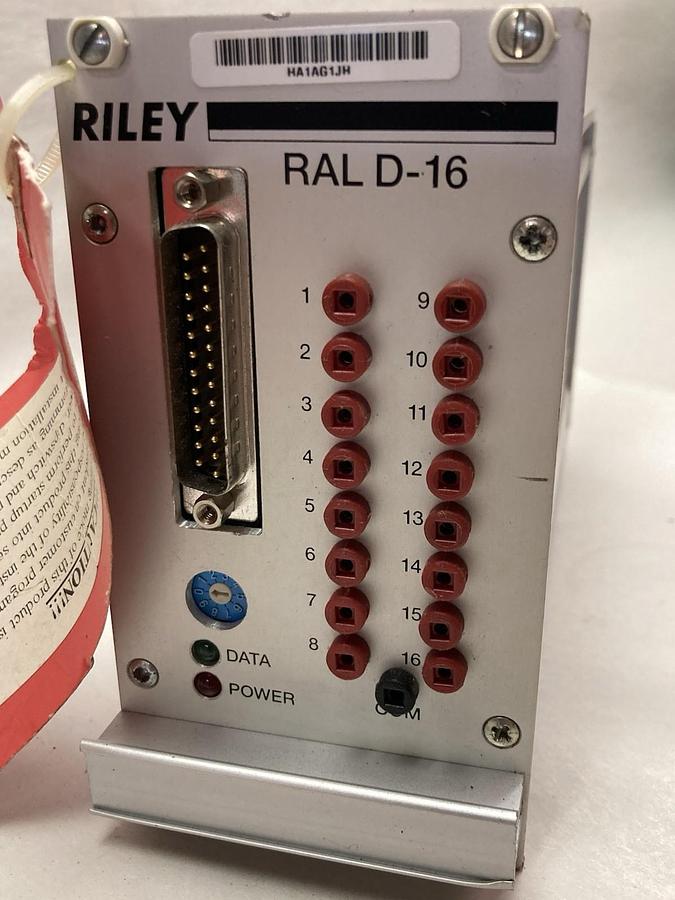 Used Riley,RAL D-16,Vibration Controller