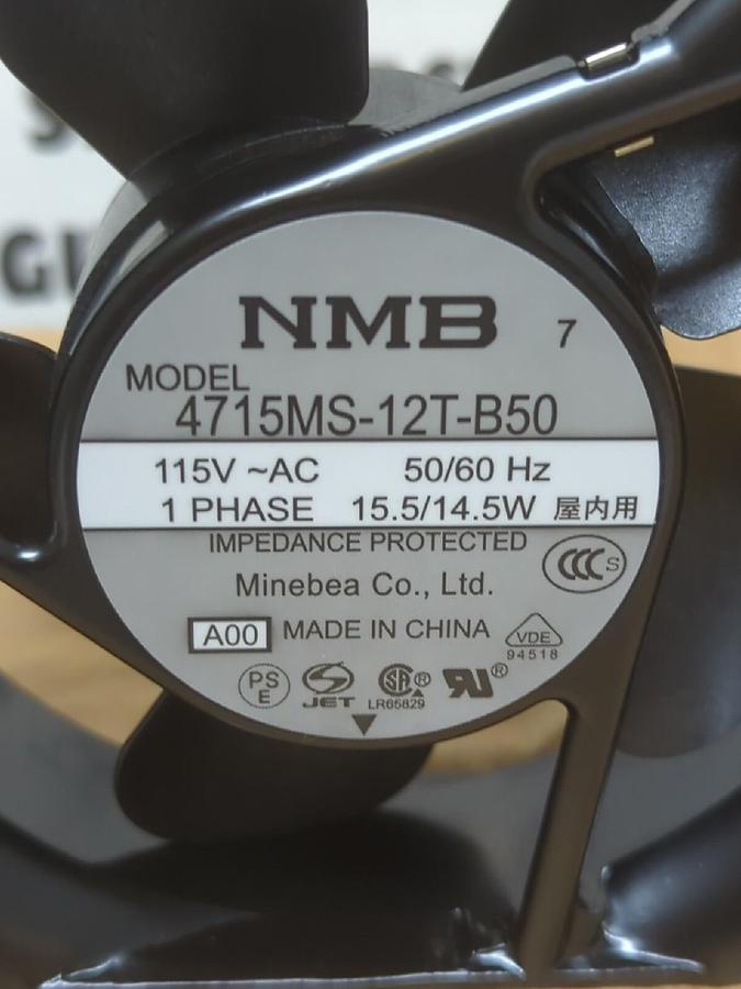 NBM,MODEL 4715MS-12T-B50,COOLING FAN 115V AC 15.5/14.5W NOS