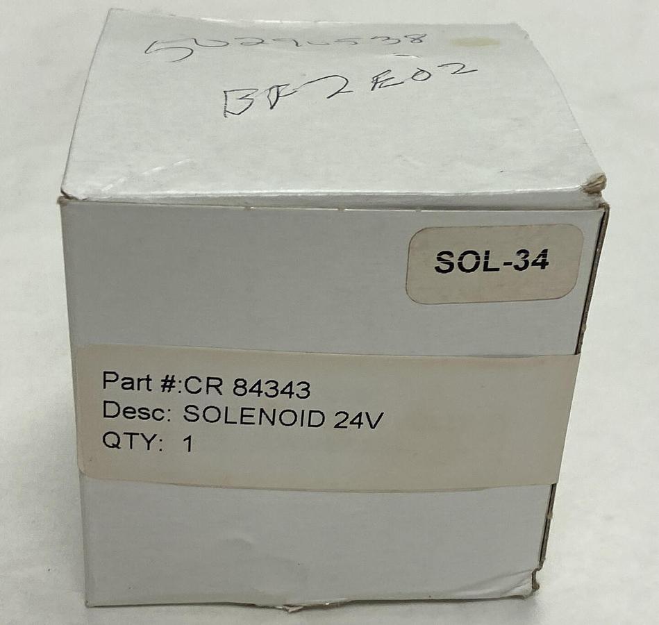 Used CROWN ELECTRIC,CR84343,SOLENOID 24V NEW