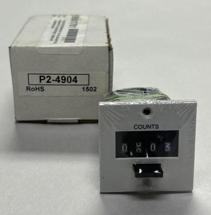 Used REDINGTON COUNTERS,P2-4904,4 DIGIT ELECTROMECHANICAL COUNTER NEW