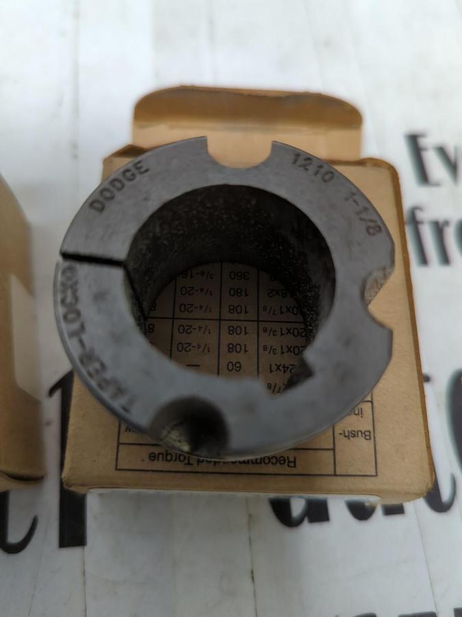 BALDOR DODGE,117080 1210X1-1/8-KW,TAPER-LOCK BUSHINGS LOT OF 2 NOS