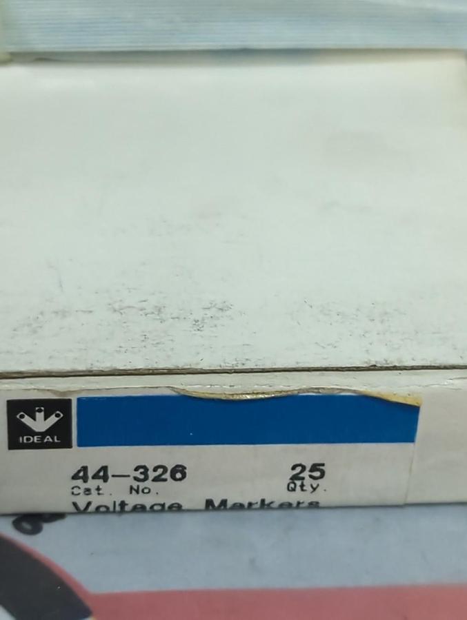 IDEAL,44-326,VOLTAGE MARKERS 6900 VOLT PACK OF 25 PCS NOS