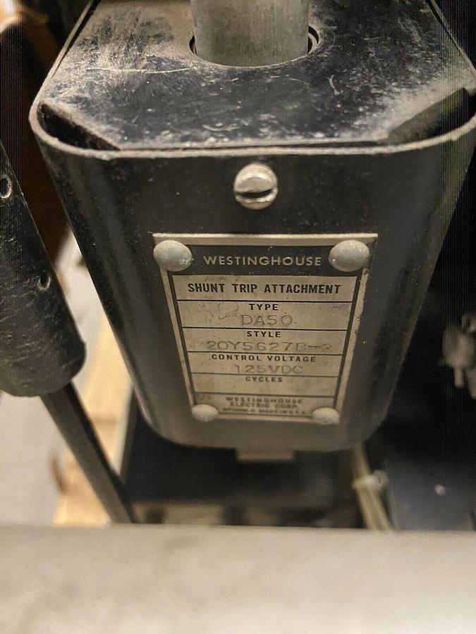 Used Westinghouse,DA50,Circuit Breaker 1200Amp 125VDC