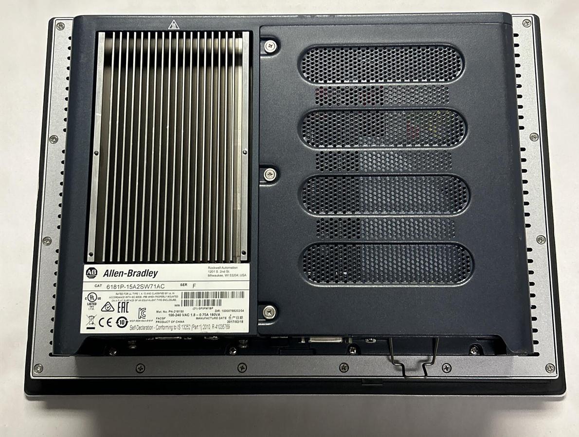 Used ALLEN BRADLEY,6181P-15A2SW71AC,INTEGRATED DISPLAY INDUSTRIAL COMPUTER
