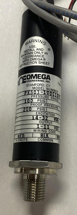 OMEGA ENGINEERING,PX303-100G10V, PRESSURE TRANDUCER NOS NO BOX
