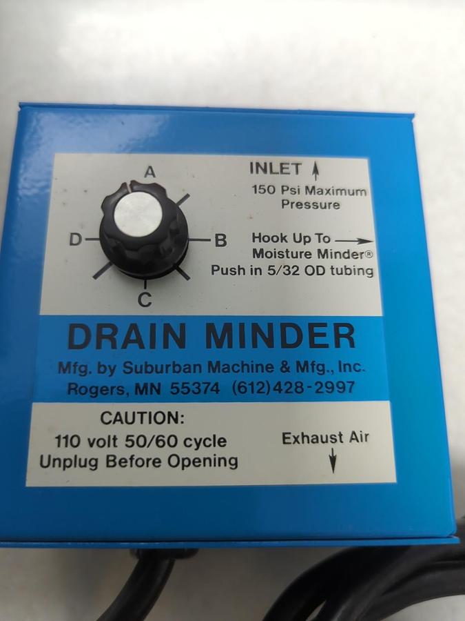 Used SUBURBAN MACHINE,50/60 CYCLE,DRAIN MINDER 110 VOLT PRE-OWNED