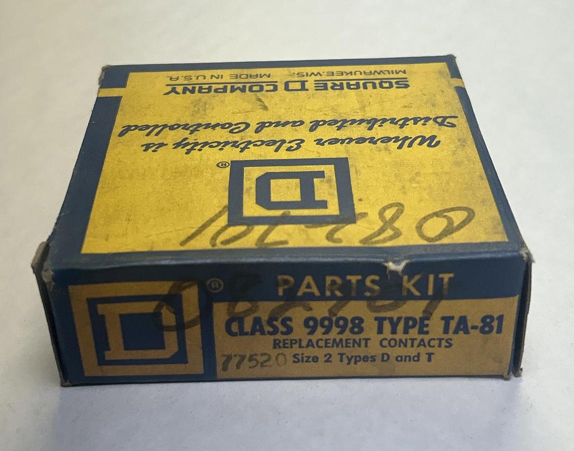 SQUARE D,9998TA-81,CONTACT KIT SIZE 2 NOS