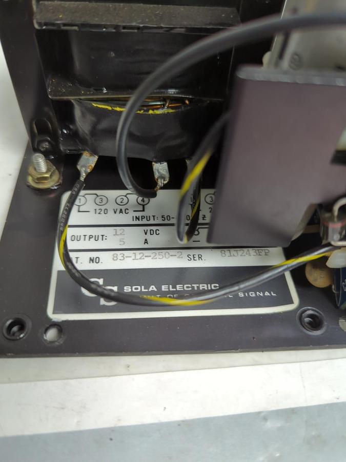Used SOLA,83-12-250-2,POWER SUPPLY 12 VDC 5A PRE-OWNED