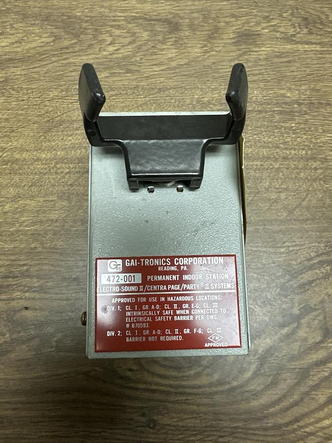 Used Gai-Tronics,472-001,Permanent Indoor Station See PICS