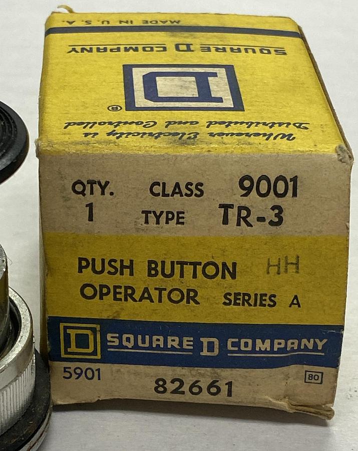 Square D,9001TR-3,Push Button Operator Switch NOS