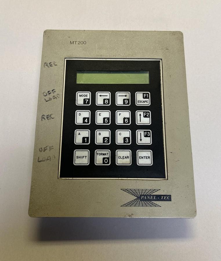 Used PANEL TEC,MT200,OPERATOR INTERFACE W/ KEYPAD
