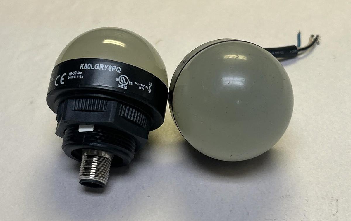 Used BANNER,K50LGRY6PQ,INDICATOR LIGHT LOT OF 2