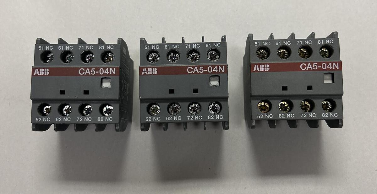 ABB,CA5-04N,AUXILIARY CONTACTS LOT OF 3 NOS