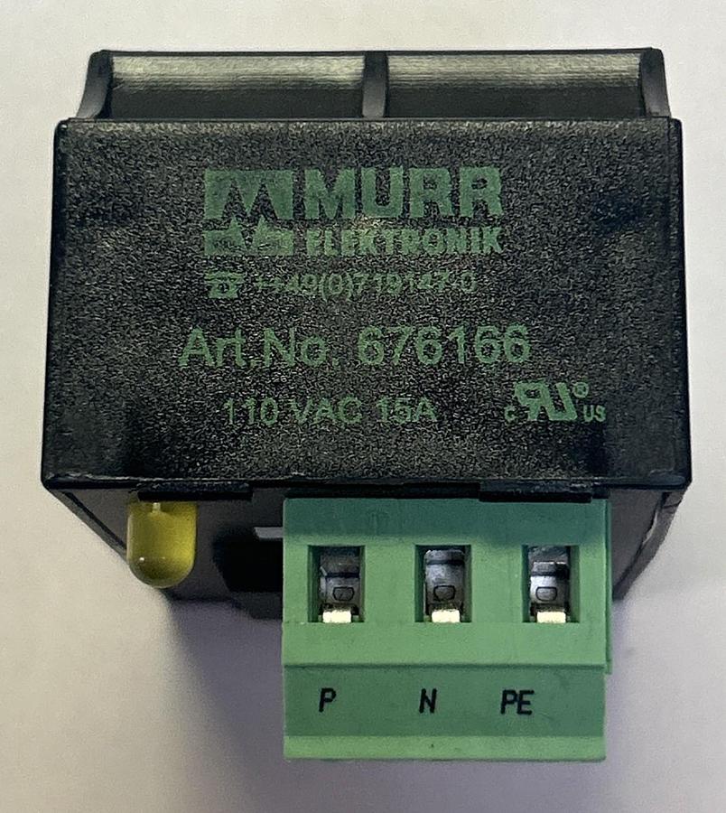 Used MURR ELEKTRONIK,676166,PANEL RECEPTACLE 15A 110V