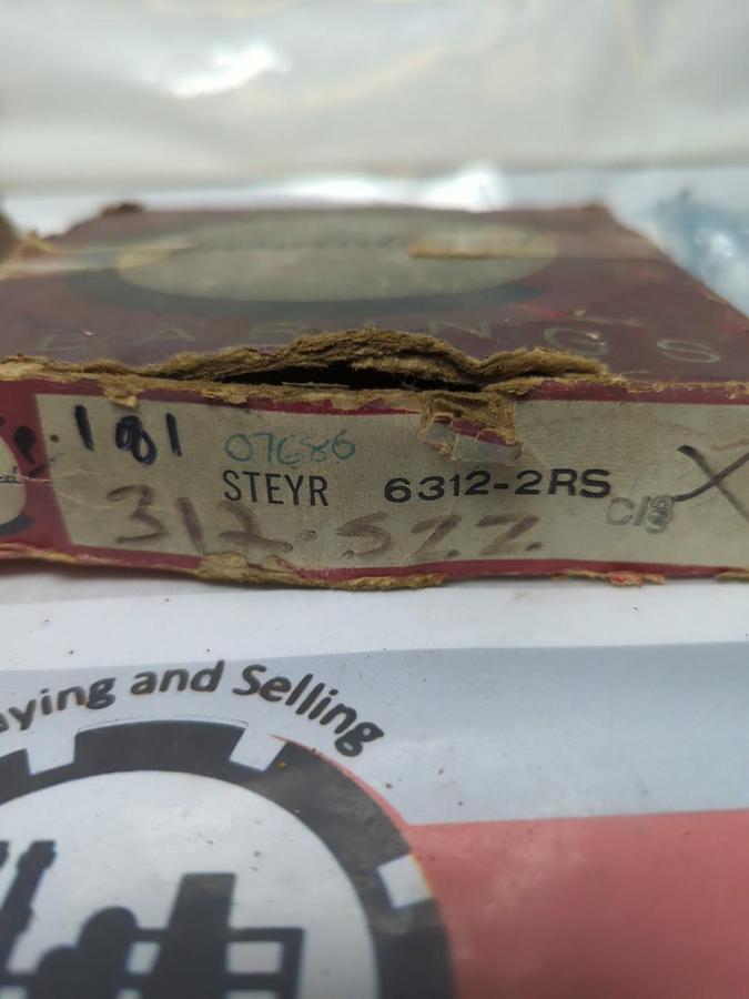 CONSOLIDATED,6312-2TS,RUBBER SEALED BALL BEARING NOS