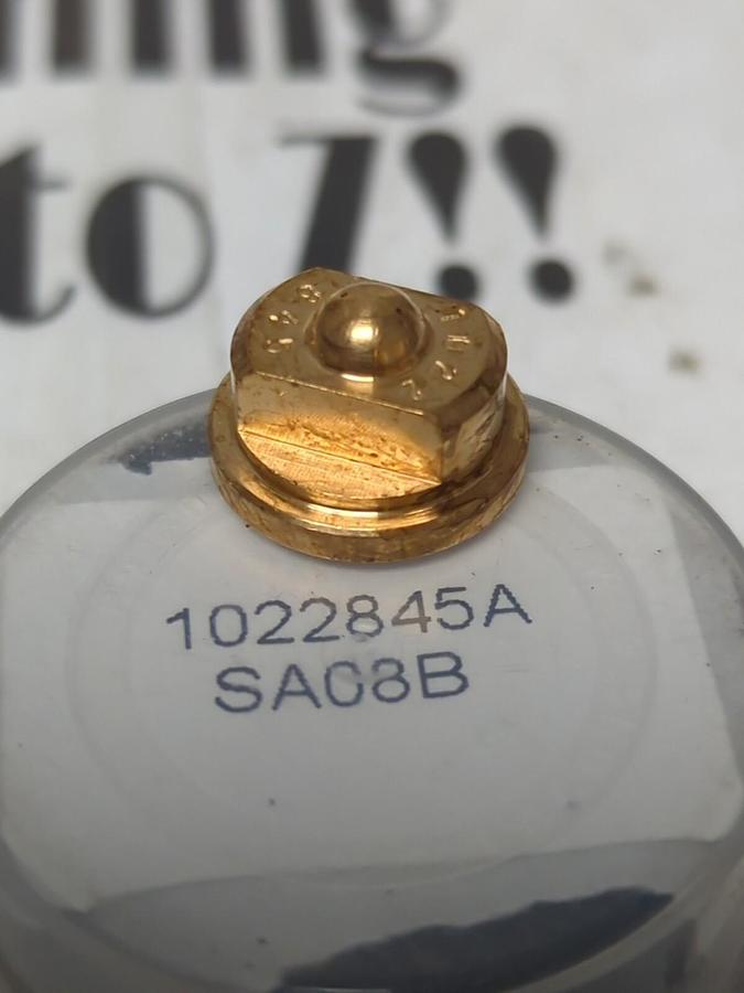 NORDSON,1022845A,BRASS BUTTON NOZZLES LOT OF 4 NEW