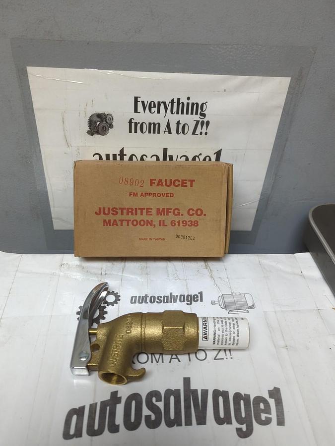 JUSTRITE,08902,SAFETY DRUM FAUCET 3/4 INCH BRASS