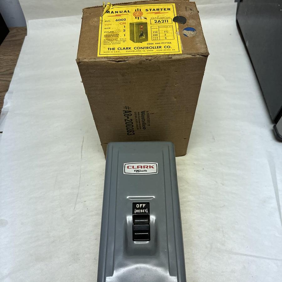 Clark Controller,2A211,Size 1 Manual Starter