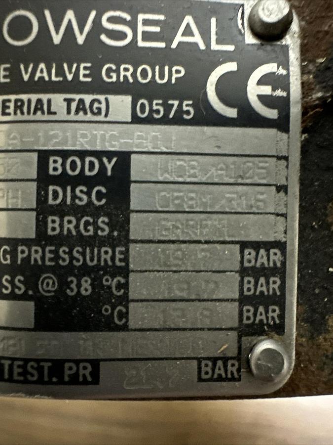 Crane Flowseal,08-1DA-121RTG-B0J,Butterfly Valve Size 6 285PSI