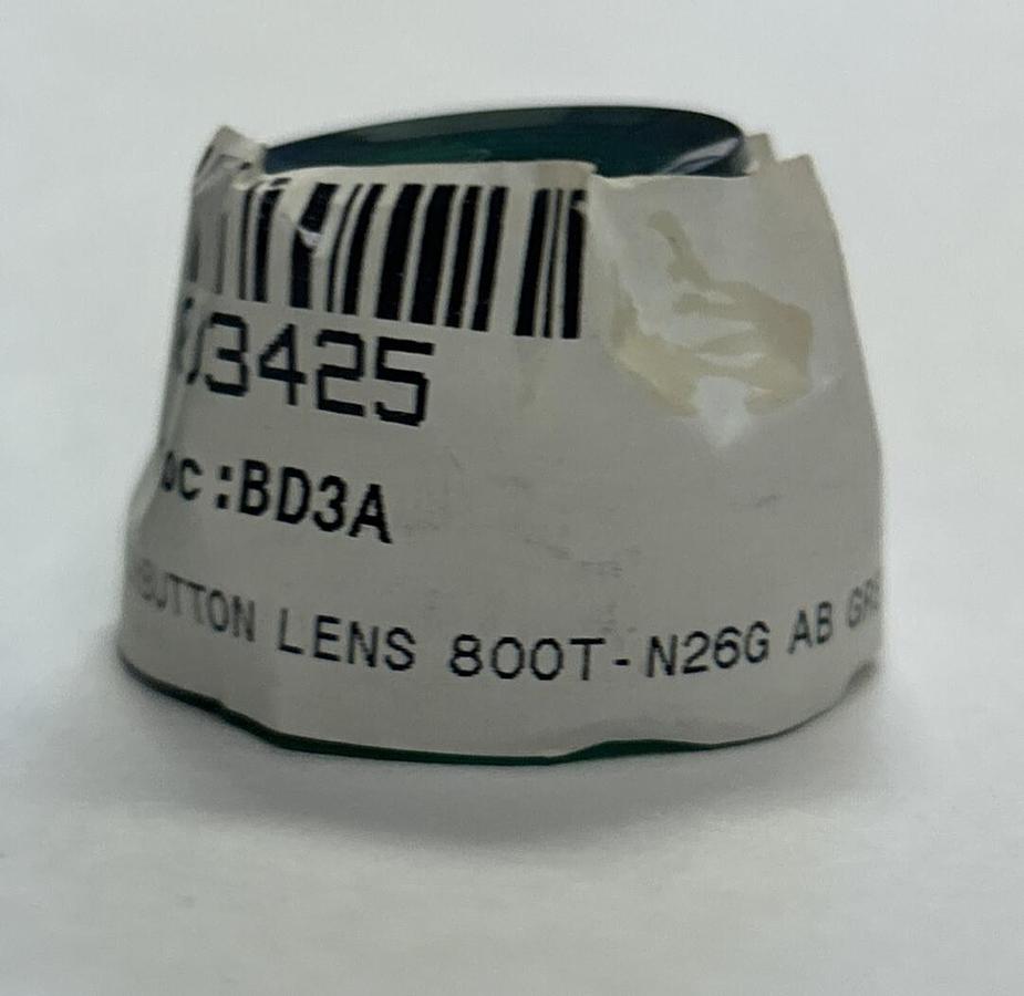 ALLEN BRADLEY,800T-N26G,GREEN PILOT CAP LOT OF 2 NOS