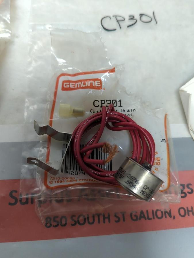 GEMLINE,CP301,CONDENSATE DRAIN PAN THERMOSTAT LOT OF 5 NOS