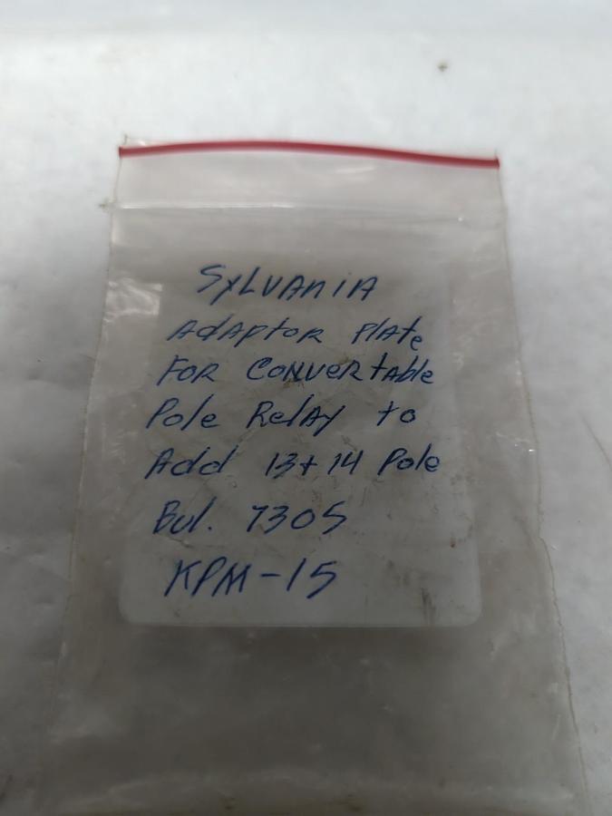 SYLVANIA,KPM-15,ADAPTER PLATE FOR CONVERTABLE POLE RELAYS LOT OF 2 NOS