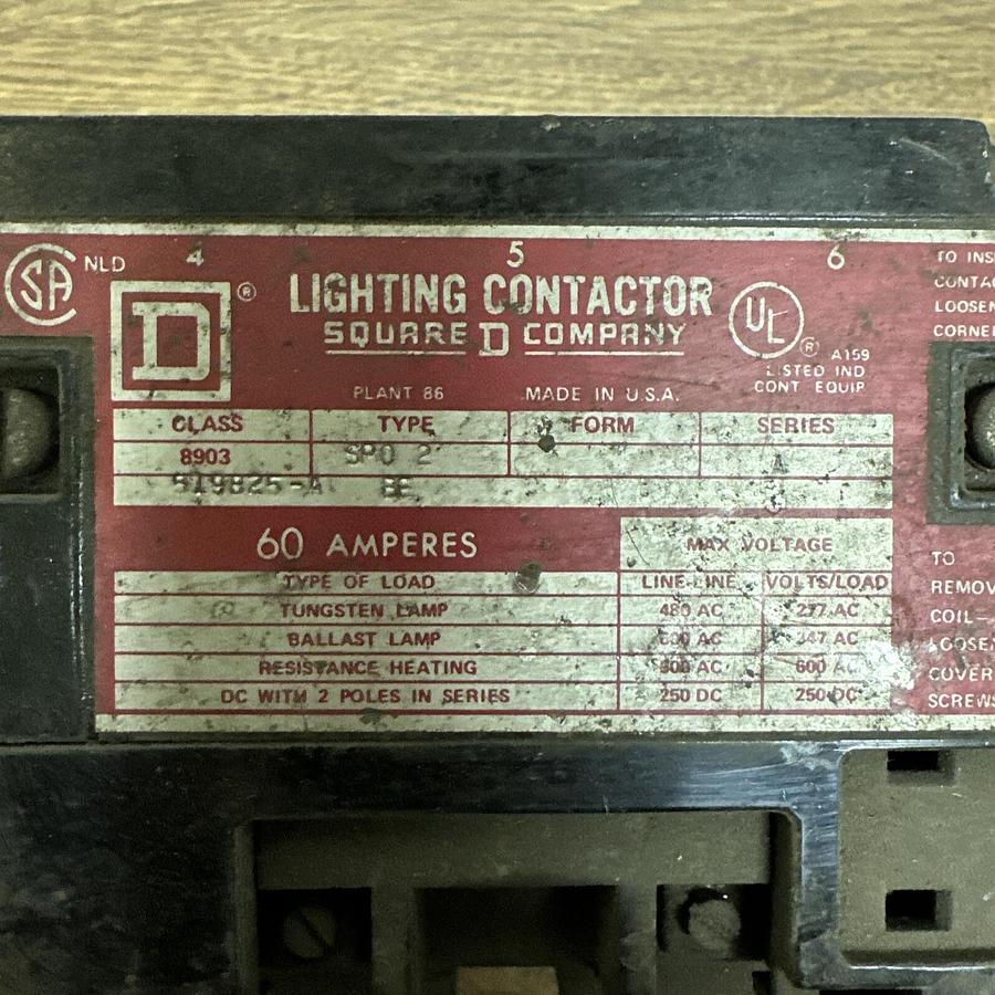 Used Square D,8903,Lighting Contactor