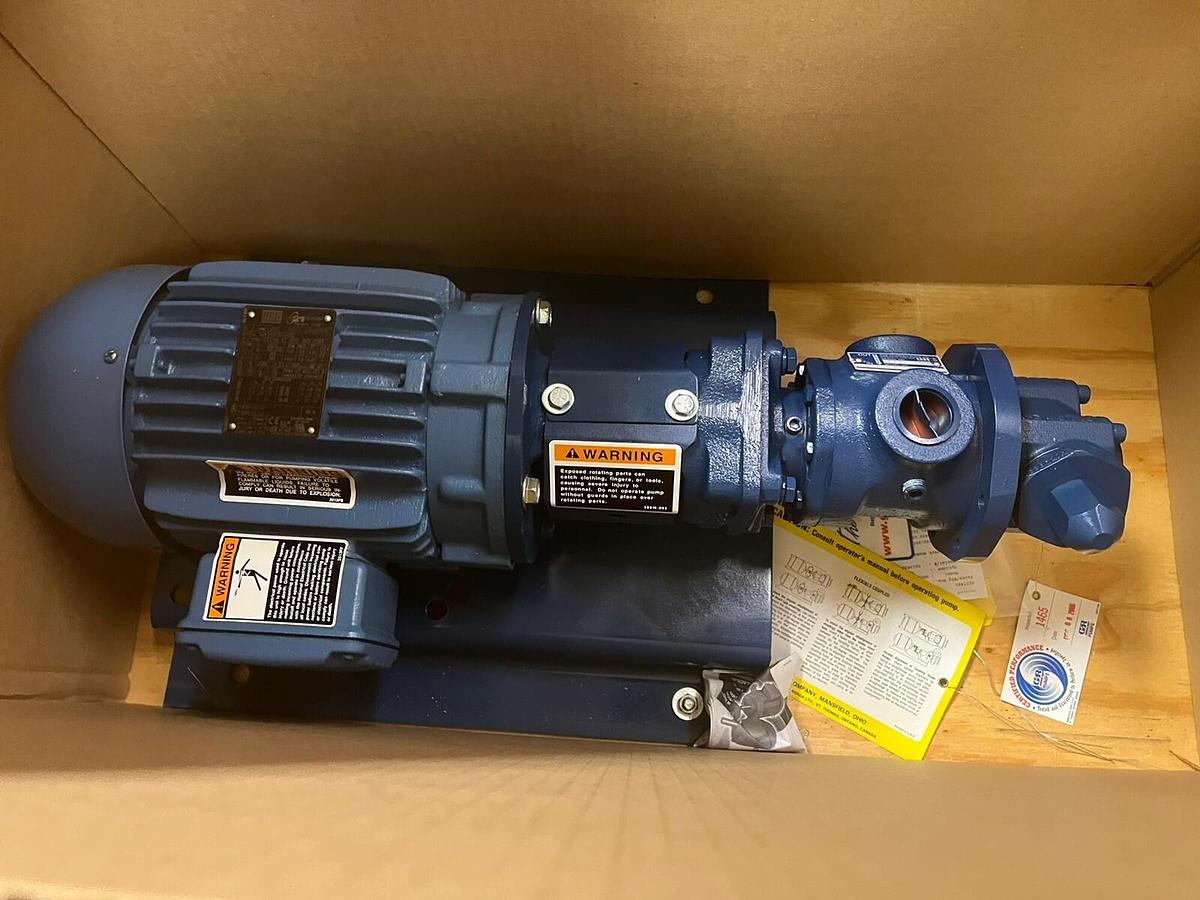 Used Gorman Rupp,GHC1DC3-B,Iron Gear Pump 1" 1-1/2HP 3PH
