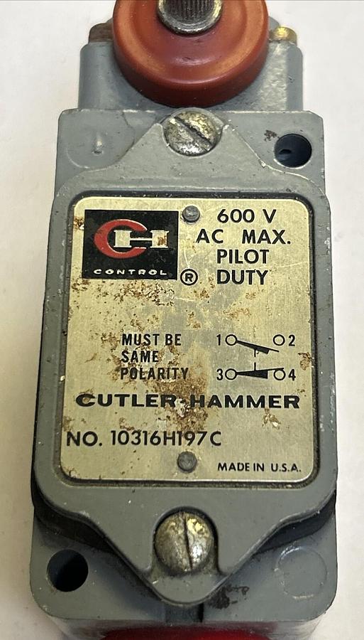 Used CUTLER-HAMMER,10316H197C,LIMIT SWITCH