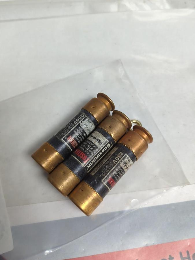 Used COOPER BUSSMANN,FRN-R-50,FUSETRON 50 AMP FUSE LOT OF 3 PRE-OWNED