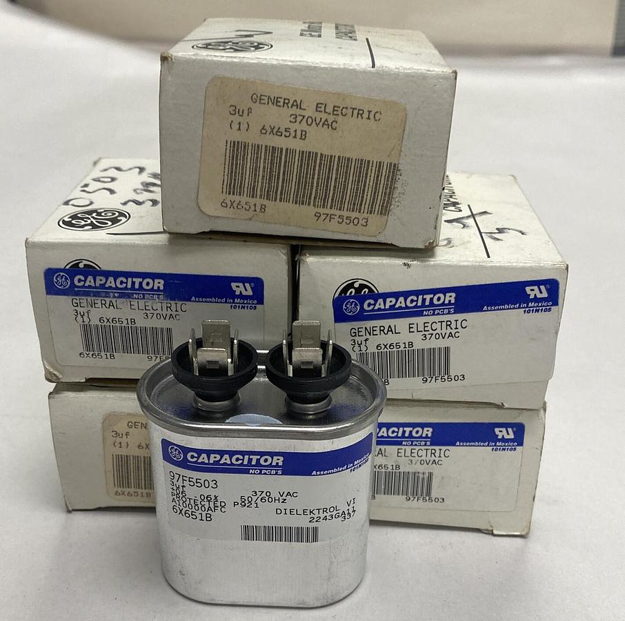 General Electric,6X651B,Capacitor Lot Of 5 NOS