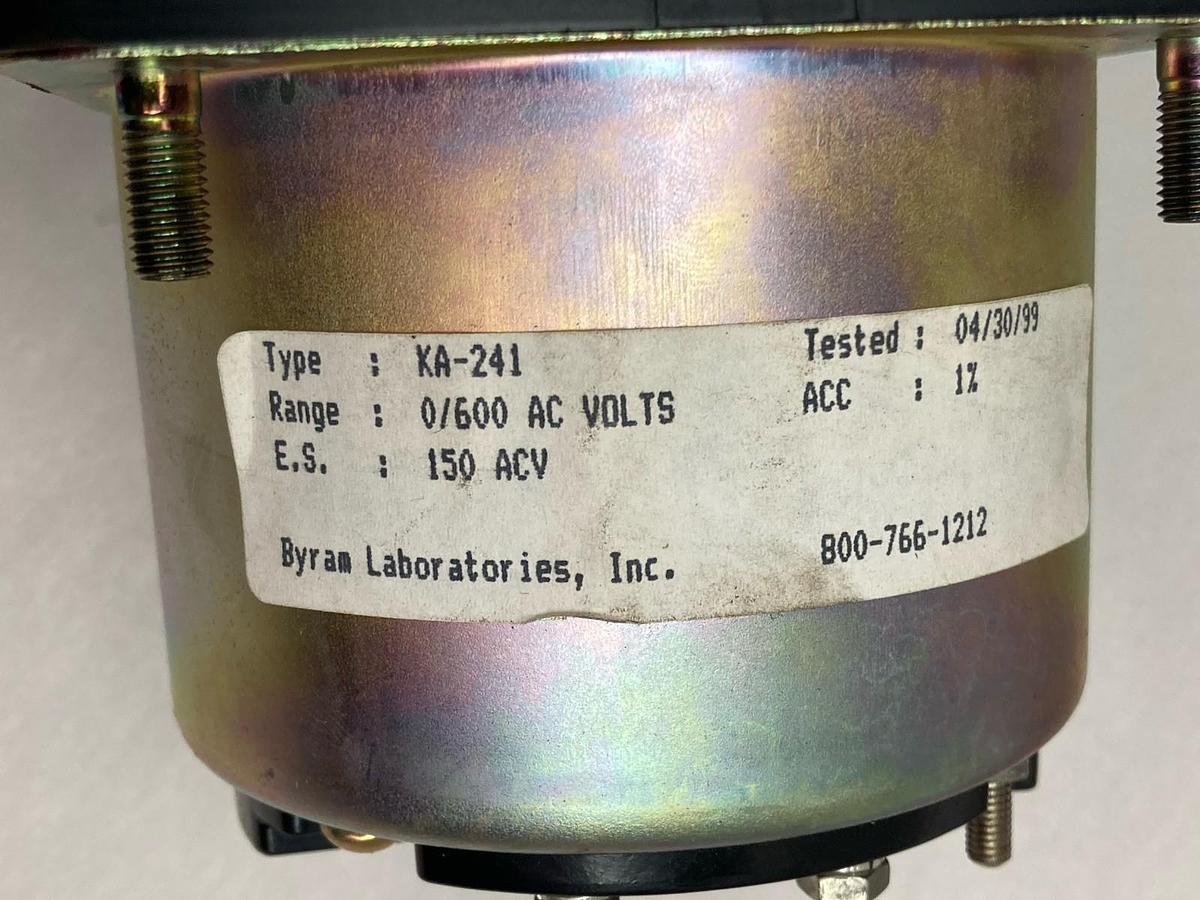 Weschler Instruments,Type KA-241,Panel Gauge Meter 0-600 AC Volts 60HZ