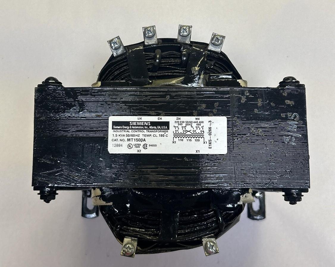 Used SIEMENS,MT1500A,CONTROL TRANSFORMER 1.5KVA 50/60HZ